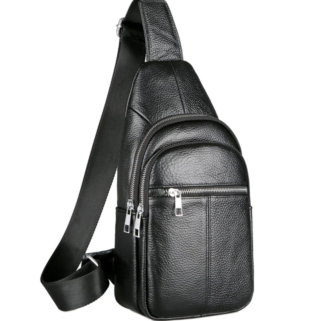 Слинг-рюкзак мужской кожаный на плечо Tiding Bag (GLD-2028)