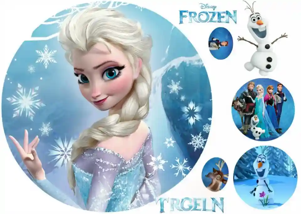 Картинка на торт вафельна Холодне серце 5 (6038)