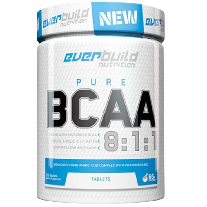 Аминокомплекс ВСАА 8:1:1 с витаминами EverBuild Nutrition BCAA 8:1:1 3300 мг 200 таблеток