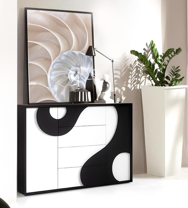 Комод Мастер Форм Акварель 1220х440х900 мм Венге магия/Белый (211772) Комод Мастер Форм Акварель 1220х440х900 мм Венге магия/Белый (211772)