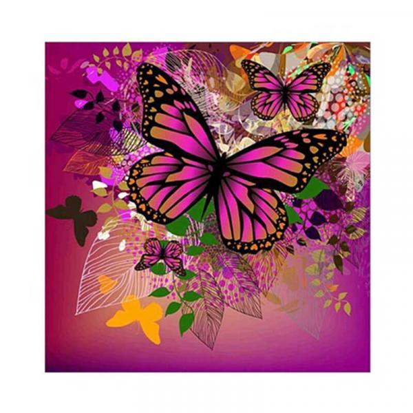 Алмазна мозаїка TK Group Метелики в рожевих тонах 40х30 см з рамкою в коробці (GB75011-mt)