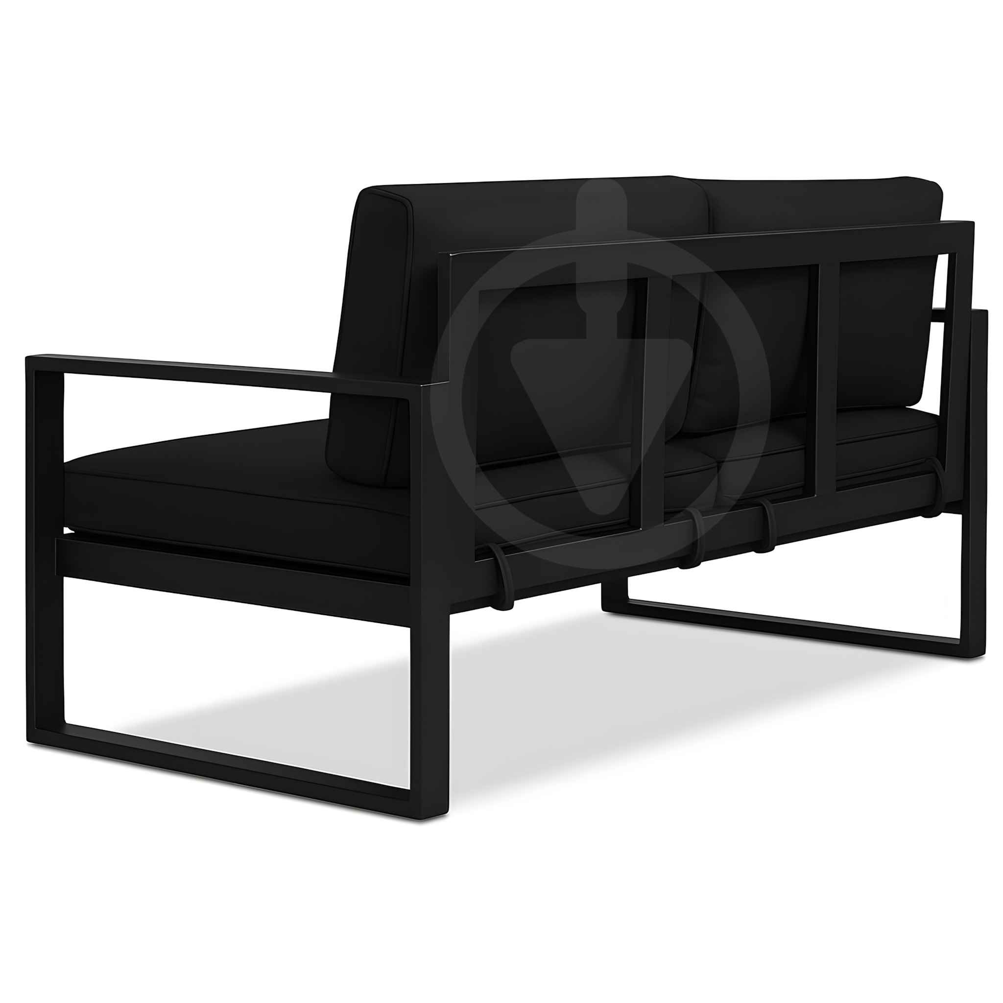 Диван металлический AVVS Бостон лофт с подлокотниками велюр 130 см Черный - фото 3 Диван металлический AVVS Бостон лофт с подлокотниками велюр 130 см Черный - фото 3