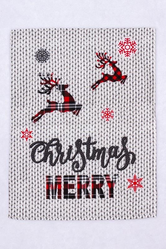 Рушник вафельний новорічний Носи Своє 0,50х0,60 м Світло-сірий​ (412-4-1)