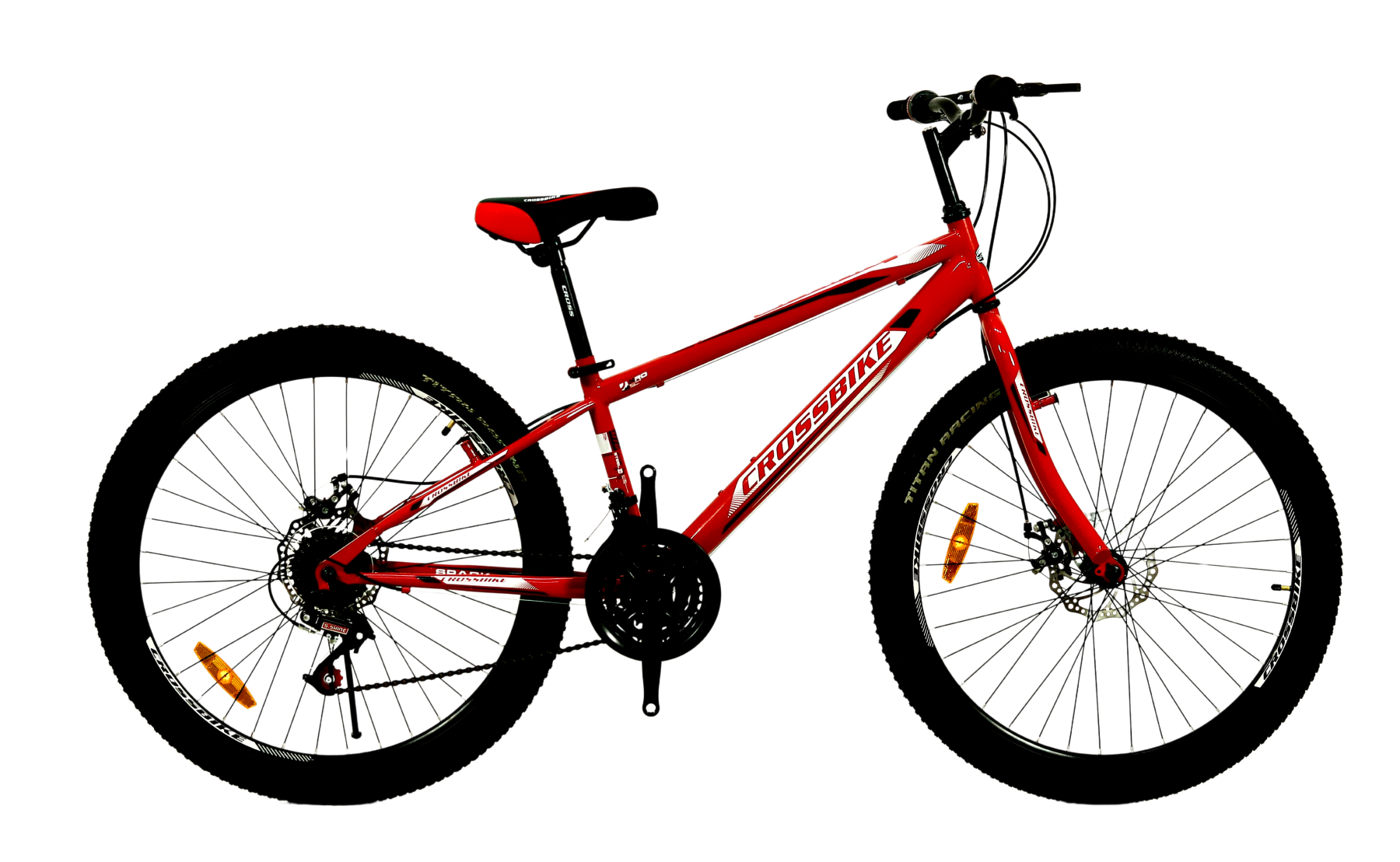 Велосипед CrossBike Spark D-Steel 2022 26" 13" Red