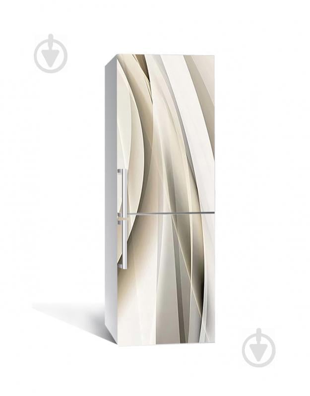 Наклейка на холодильник Zatarga "Бежевая Абстракция 3Д" 650х2000 мм Наклейка на холодильник Zatarga "Бежевая Абстракция 3Д" 650х2000 мм