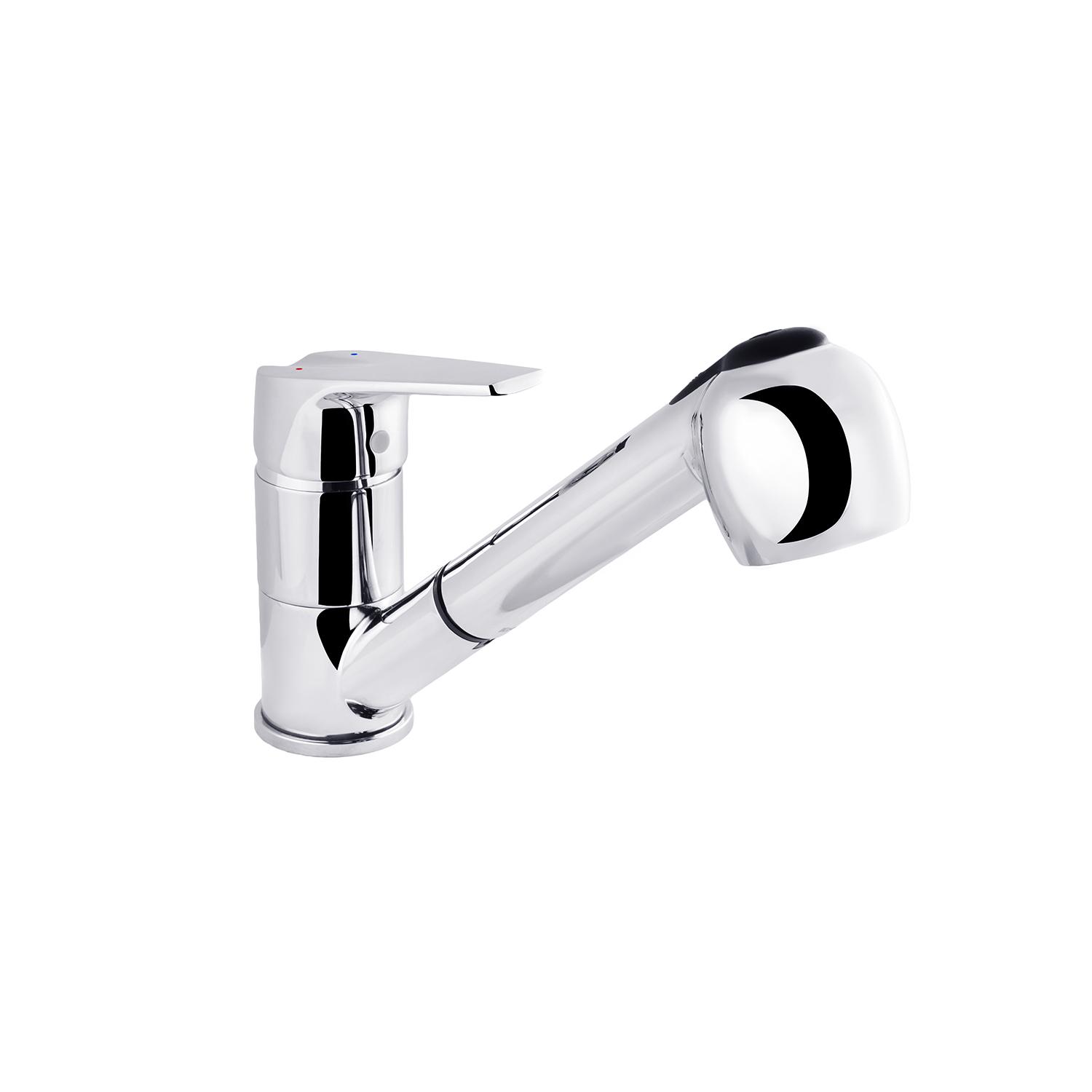 Смеситель для кухни KRONER Odra-C030-T CV021127 с видвижной лейкой Хром (141719)