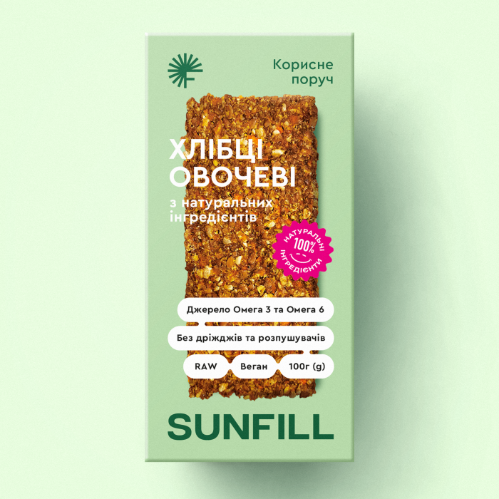 Хлібці овочеві Sunfill без глютену 100 г (12700291)