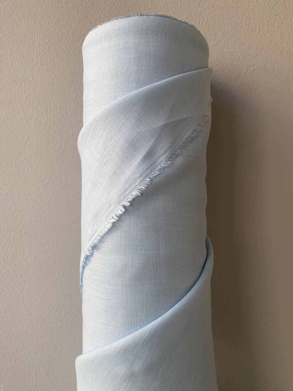 Тканина LINEN PLUS 100% льон 143 см 1347 Світло-блакитний - фото 6 Тканина LINEN PLUS 100% льон 143 см 1347 Світло-блакитний - фото 6