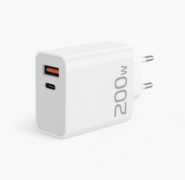 Адаптер питания 200W с USB и Type-C универсальный (9920)