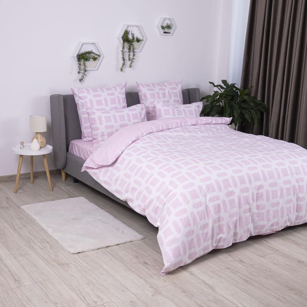 Комплект постельного белья ТЕП Happy Sleep Мечты евро 200х220 см наволочки 2х50х70 см Розовый (18785) - фото 1