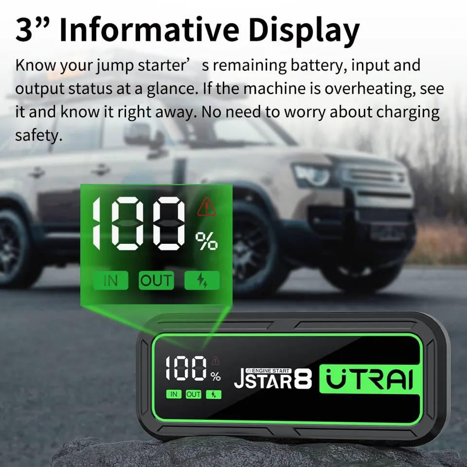 Пусковий пристрій UTRAI JStar 8 3000А 12В 20000 мАг (1124) - фото 7