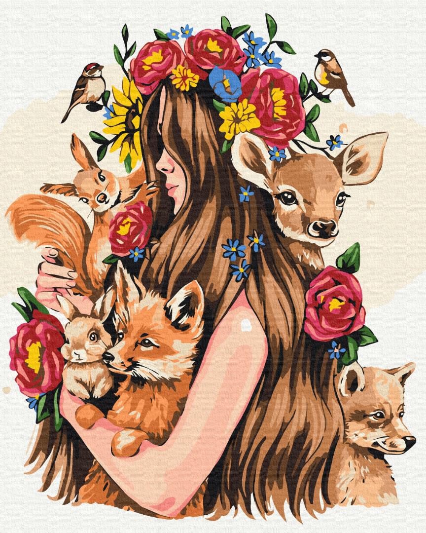 Картина по номерам Brushme Берегиня зверей 40x50 см (BS53746)