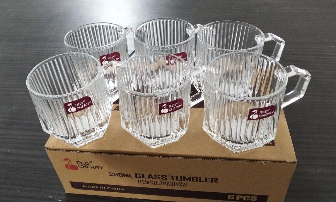 Набір скляних чашок Interos 6 шт. 250 мл (1004 SW)