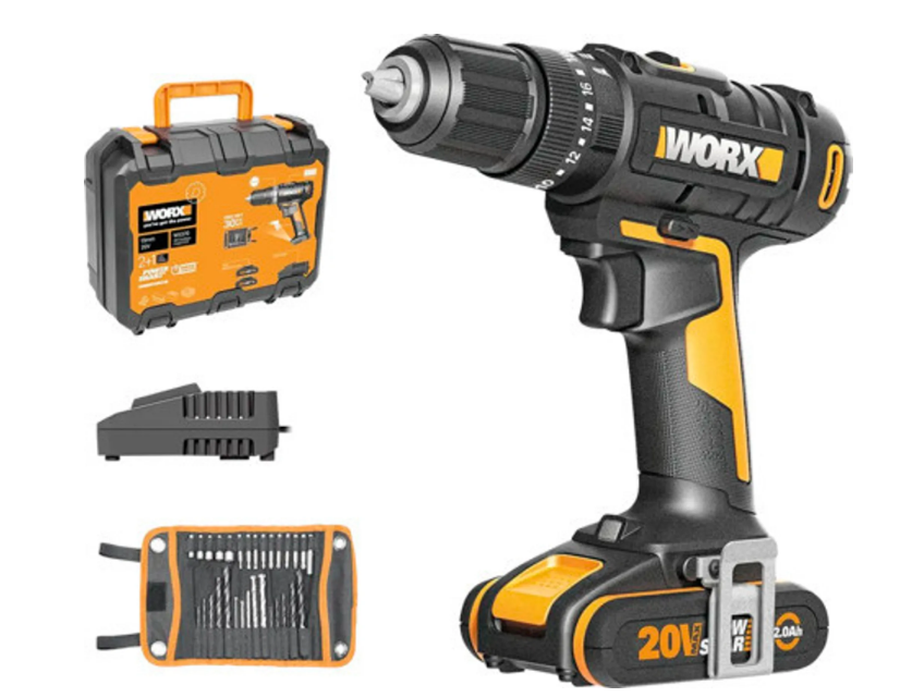 Шуруповерт аккумуляторный ударный WORX WT351.1 power shark с 1 аккумулятором (16901)