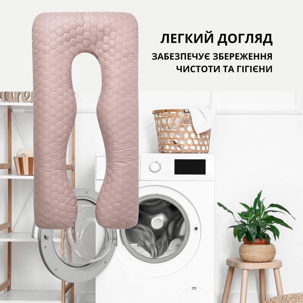 Подушка стьобана U-shape з наволочкою на блискавці антиалергенна 140х75х20 см (2346396113) - фото 2 Подушка стьобана U-shape з наволочкою на блискавці антиалергенна 140х75х20 см (2346396113) - фото 2