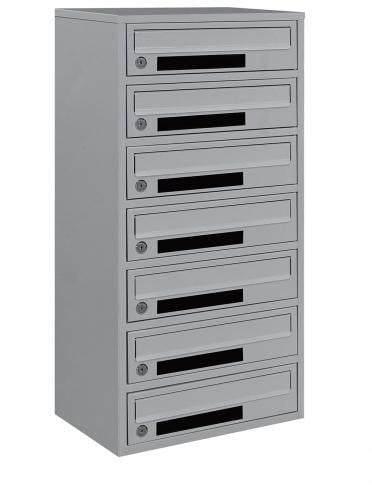 Почтовый ящик Галиндустрия E2-07-С многосекционный на 7 квартир металлический Серый (132-119-000004803)