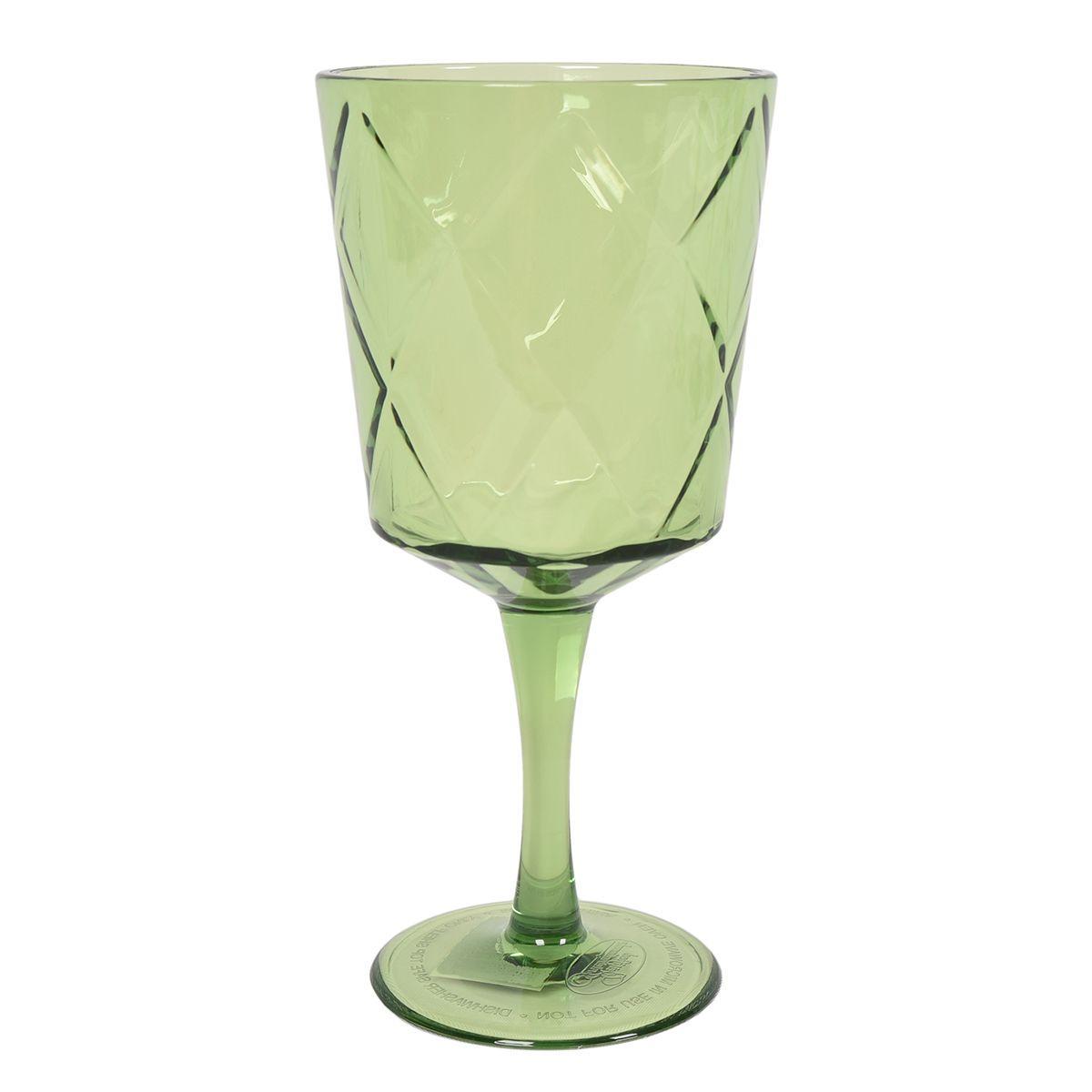 Набір келихів для вина Certified International Алмазні грані 410 мл/4 шт. Зелений (20438-set) - фото 5 Набір келихів для вина Certified International Алмазні грані 410 мл/4 шт. Зелений (20438-set) - фото 5