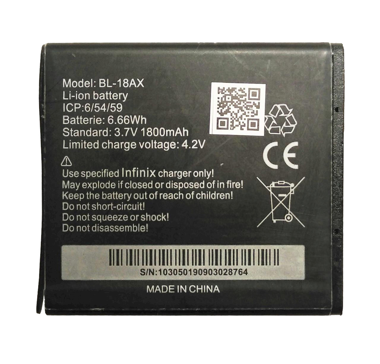 Аккумулятор для Infinix 18AX 1800 mAh (000021404)