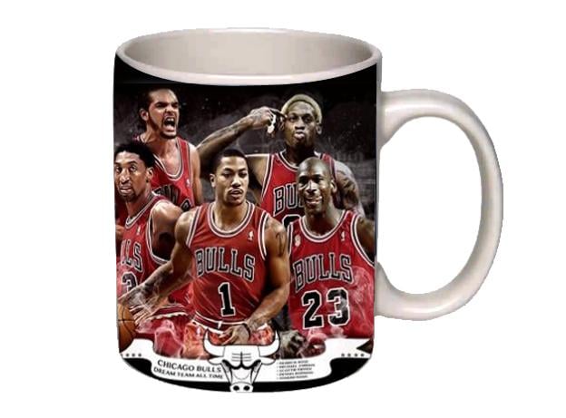 Чашка баскетбол Чикаго Буллз Chicago Bulls Белый (z0427)