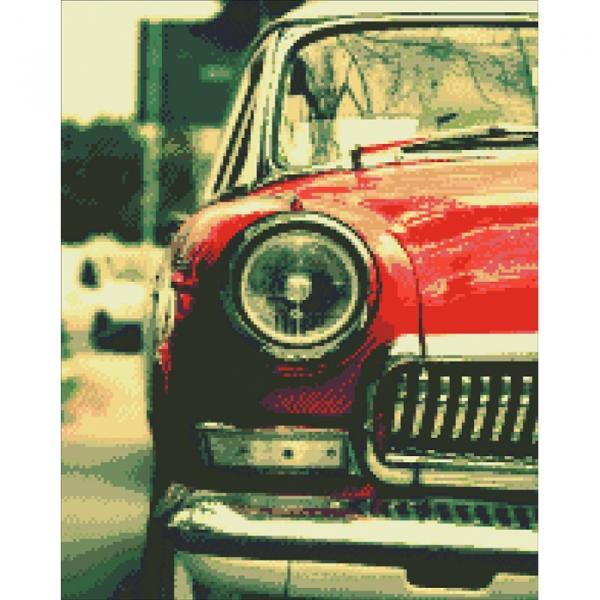Алмазная мозаика Идейка Транспорт Ретро авто 40х50 см холст на подрамнике (АМ6018-mt)