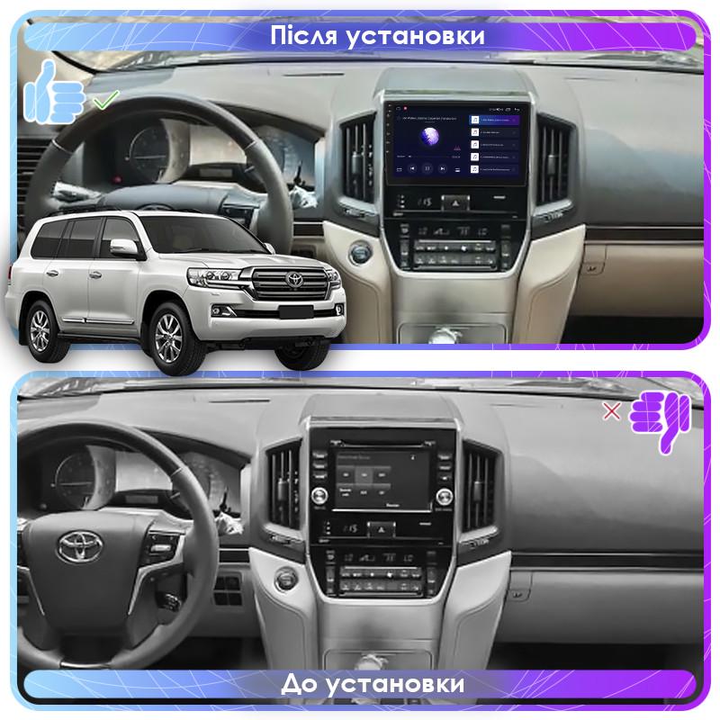 Автомагнітола Lesko Toyota Land Cruiser 200 Series Рестайлин 2 2015 IPS 9" 2/32Gb CarPlay 4G Wi-Fi GPS - фото 3