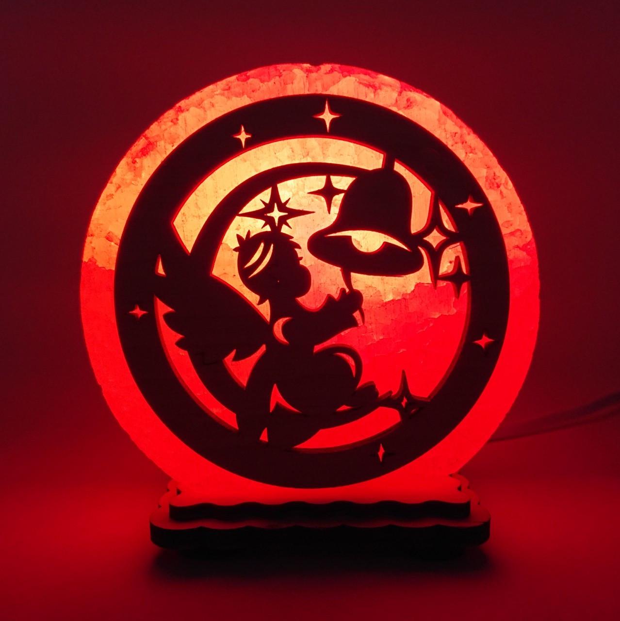 Соляной светильник Ангел с колокольчиком (KM-00002-r)