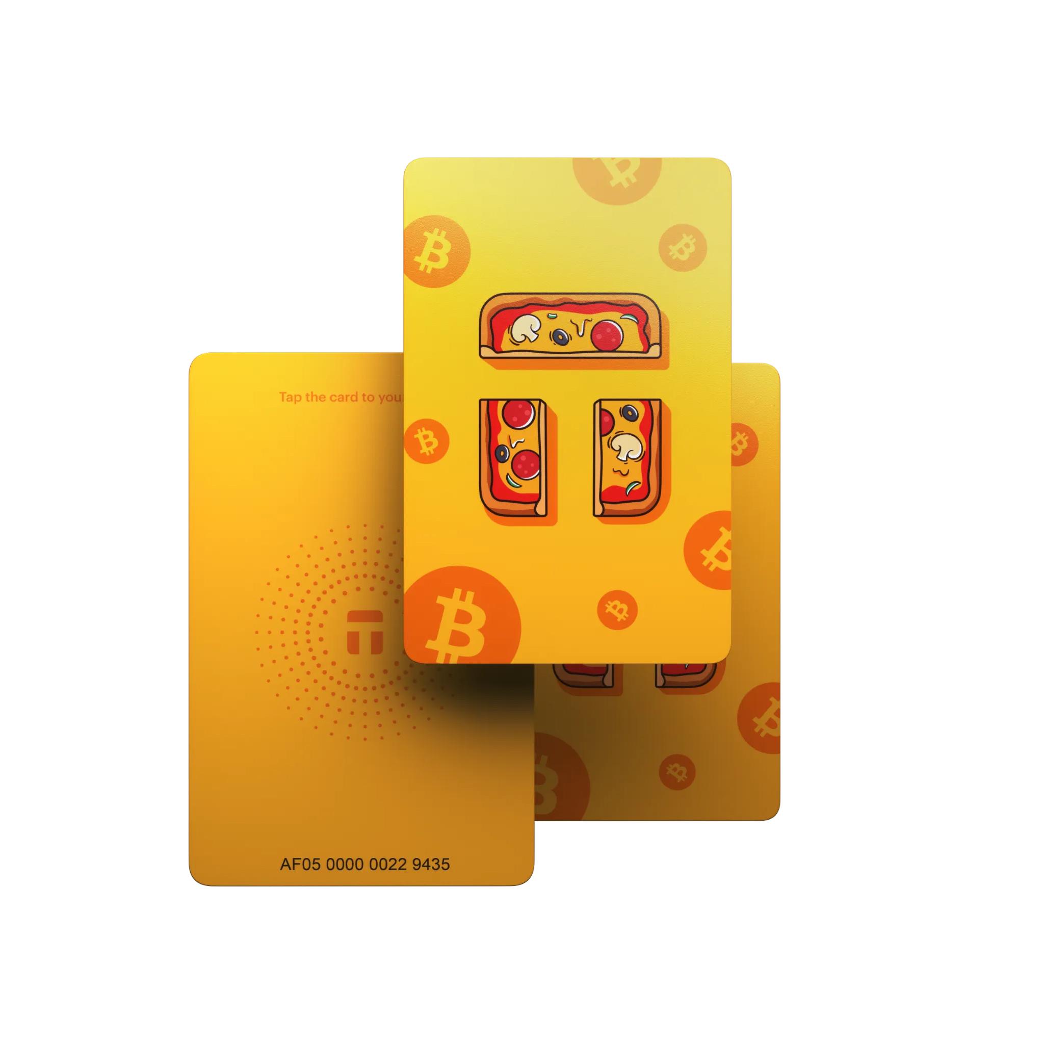 Набор карточек-кошельков для криптовалют Tangem Wallet 2.0 Bitcoin Pizza Day 2025 3 шт. (TG-PIZZA)