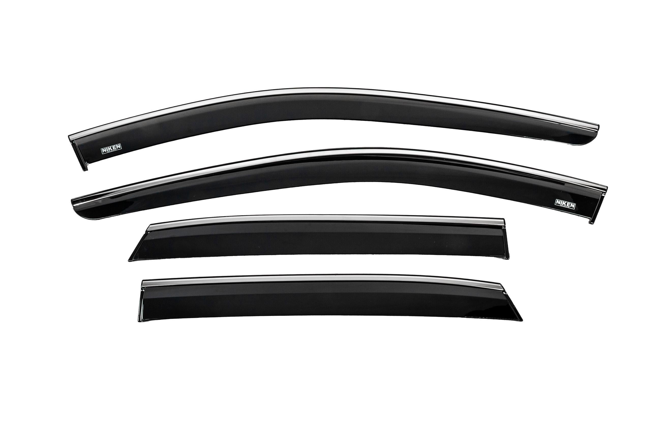 Ветровики с хромированным молдингом Niken для Nissan Qashqai 2021-гг. поликарбонат 4 шт. Черный (183131) Ветровики с хромированным молдингом Niken для Nissan Qashqai 2021-гг. поликарбонат 4 шт. Черный (183131)
