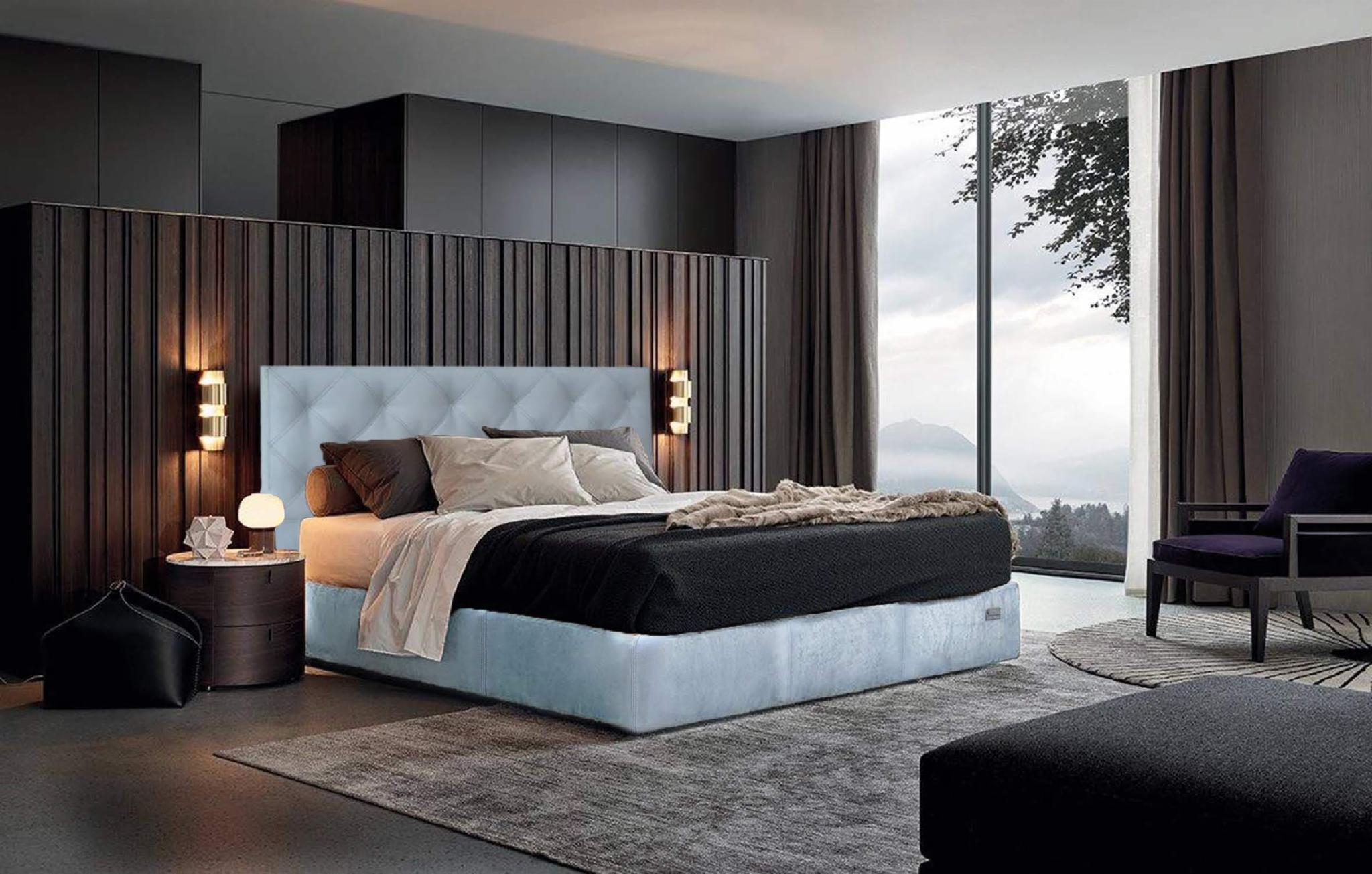 Кровать-подиум двуспальная BristolNew Design Standart 140х200 см Голубой Кровать-подиум двуспальная BristolNew Design Standart 140х200 см Голубой