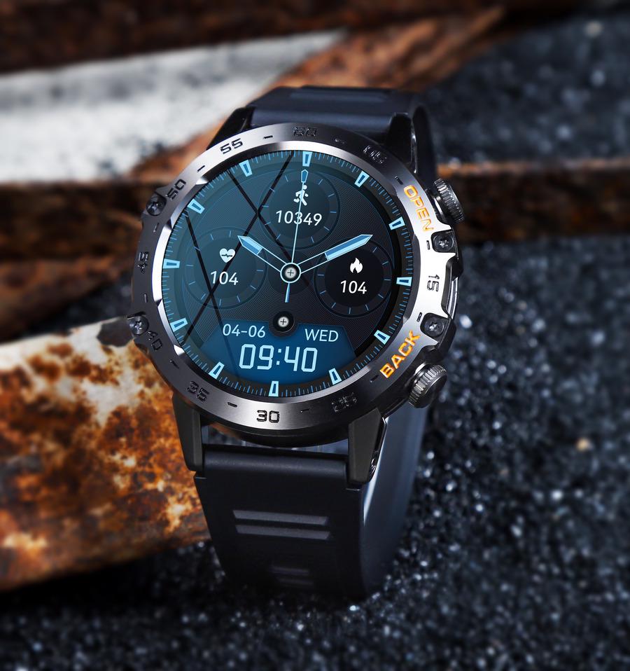 Смарт-годинник Smart Delta K52 Black Rubber з металевим ремінцем (1640) - фото 7