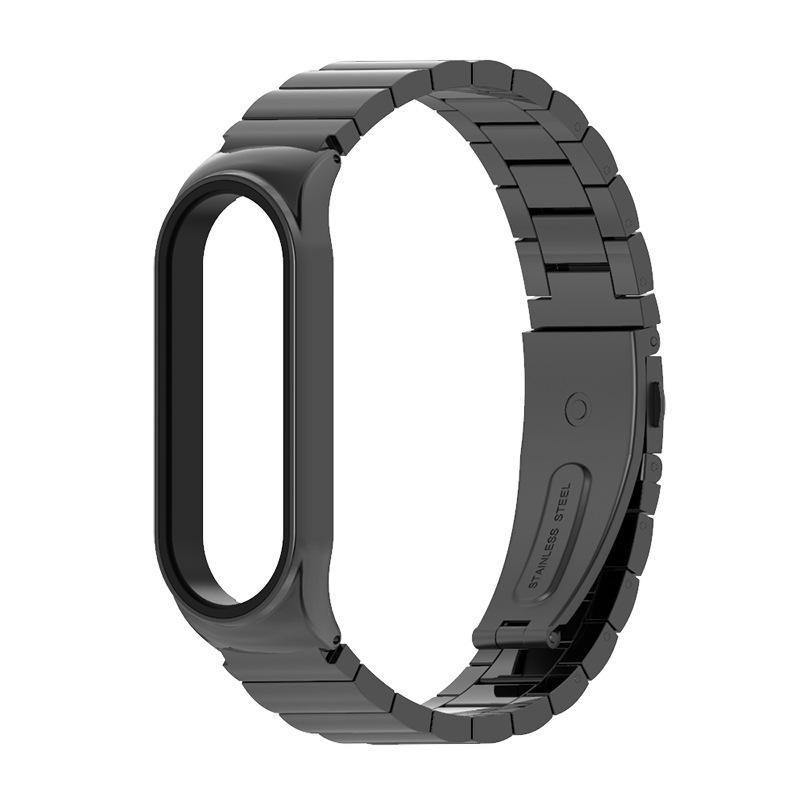 Ремешок для фитнес-браслетов MiJobs Bamboo CS металлический для Xiaomi Mi Band 5/6 Черный (2523P) - фото 1 Ремешок для фитнес-браслетов MiJobs Bamboo CS металлический для Xiaomi Mi Band 5/6 Черный (2523P) - фото 1
