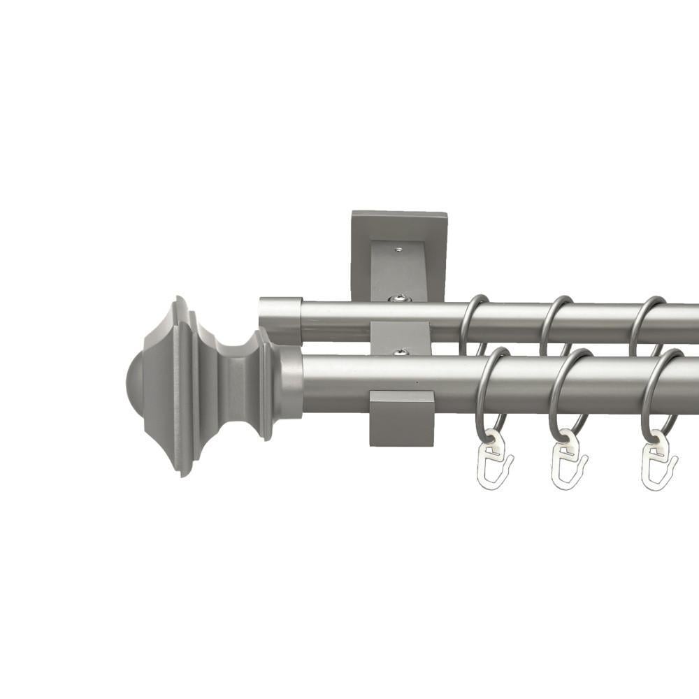 Карниз трубчастий дворядний Orvit Борджеза Техно 25/19 мм 300 см Сатин (000-8647) - фото 1