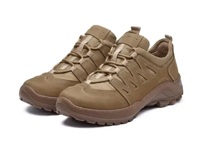 Кроссовки мужские демисезонные натуральный нубук р. 40 Песочный - фото 2