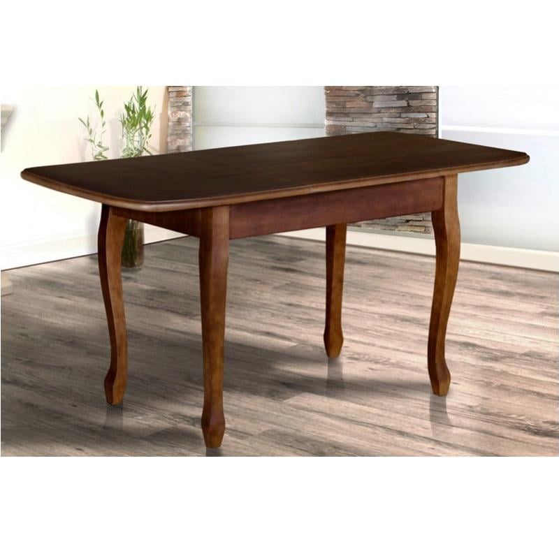 Стол кухонный раскладной Мікс Меблі Лидер 70x110 ( 40) см натуральное дерево/МДФ Орех темный