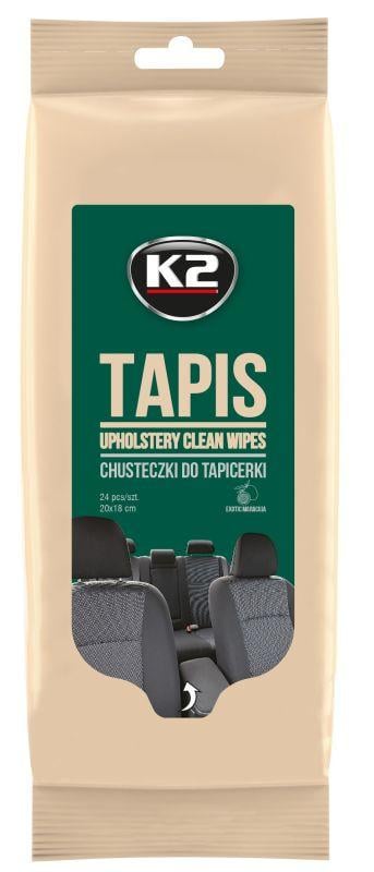Салфетки влажные K2 Tapis Wipes для очищения тканевой обивки 24 шт.