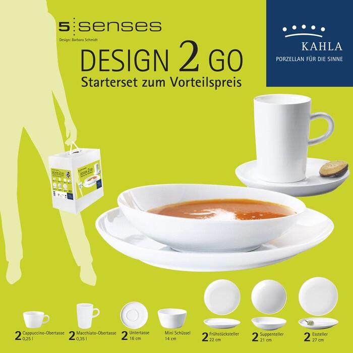 Столовий сервіз Senses Kahla Five Design 2 Go 14 пр. Білий (33497543)
