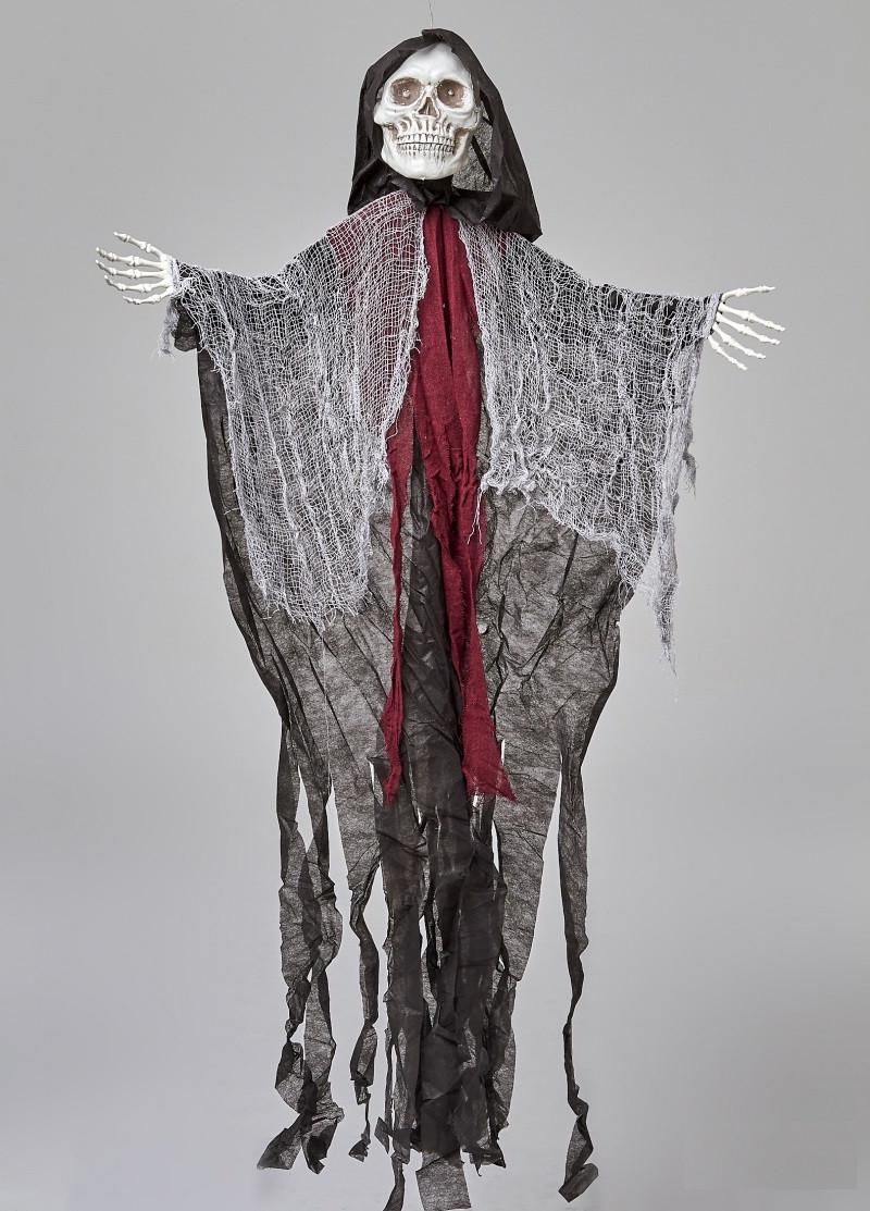 Подвесной декор на Хэллоуин Скелет с мигающими глазами 150х100 см