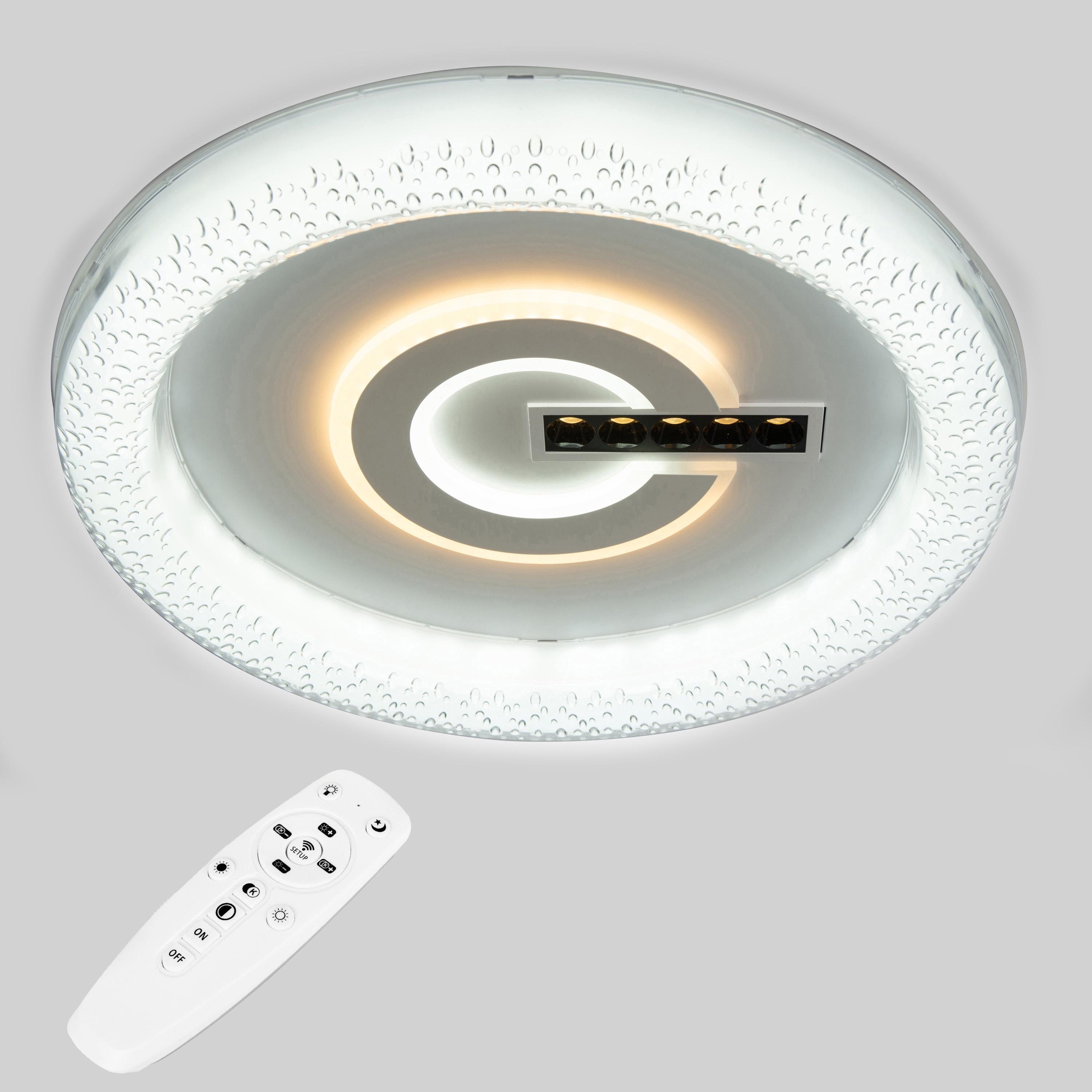 Люстра стельова світлодіодна Sunlight 6212/500 85 Вт 50 см Білий (21879331)