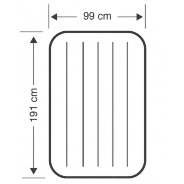 Надувной матрас Intex с подушкой и насосом 99x191x25 см (D-2019091083) - фото 5