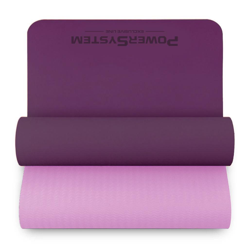 Коврик для йоги и фитнеса Power System PS-4060 TPE Yoga Mat Premium 183х61х0,6 см Purple