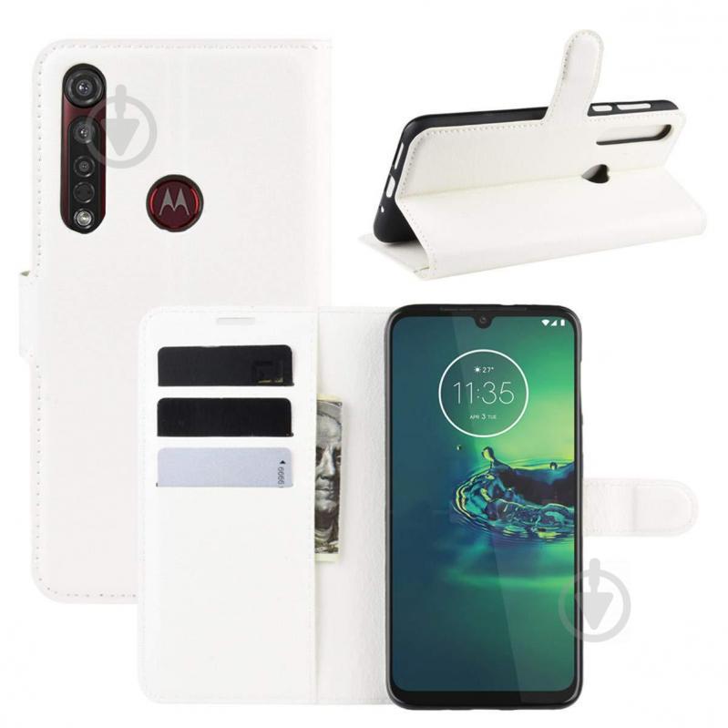 Чохол-книжка Litchie Wallet до Motorola Moto G8 Plus White (hub_HABB48646) - фото 2