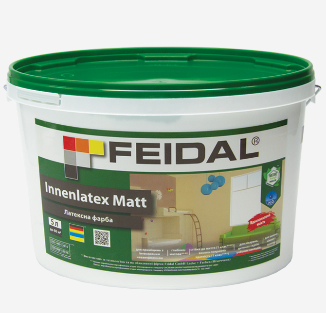 Краска интерьерная Feidal Innenlatex Matt 5 л Белый