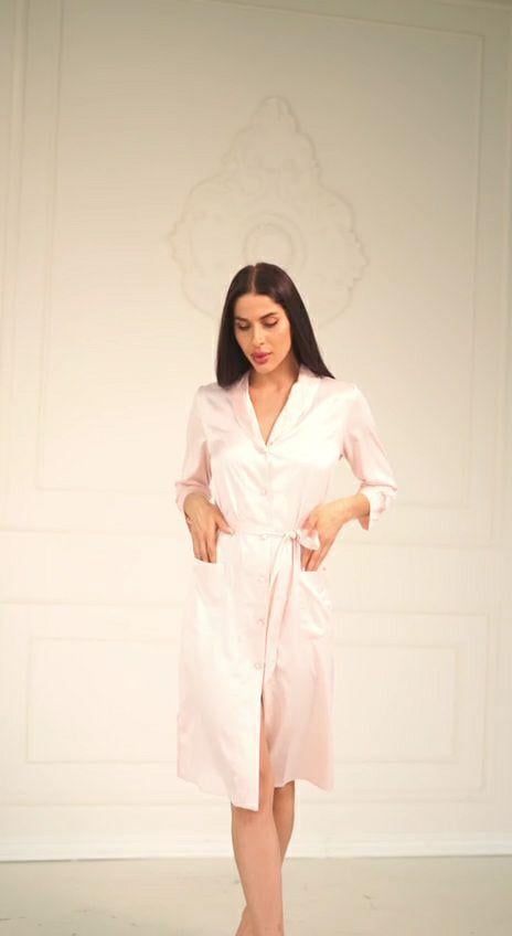 Халат женский средней длины Komilfo Diamond 2220 L Розовый (9350)
