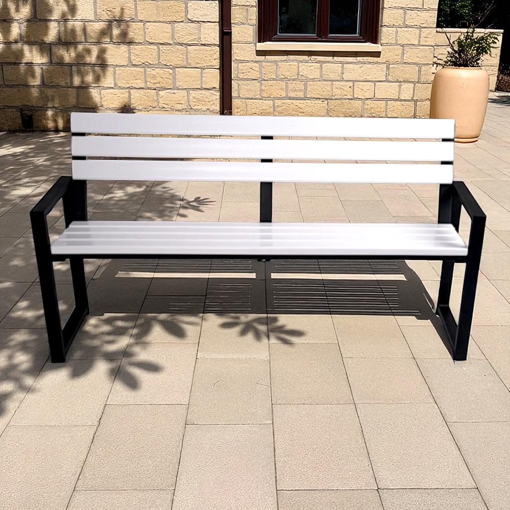 Лавка садова ТОБІ ШО модерн люкс ПВХ 1614х838х545 мм Біло-чорний - фото 4 Лавка садова ТОБІ ШО модерн люкс ПВХ 1614х838х545 мм Біло-чорний - фото 4