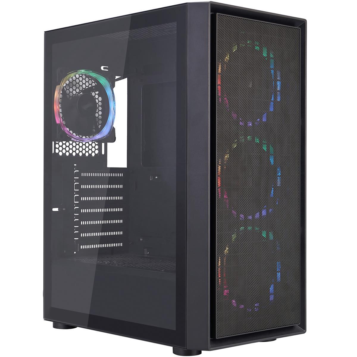 Корпус для ПК 1stPlayer Go6-BK-4FS7 no PSU Black