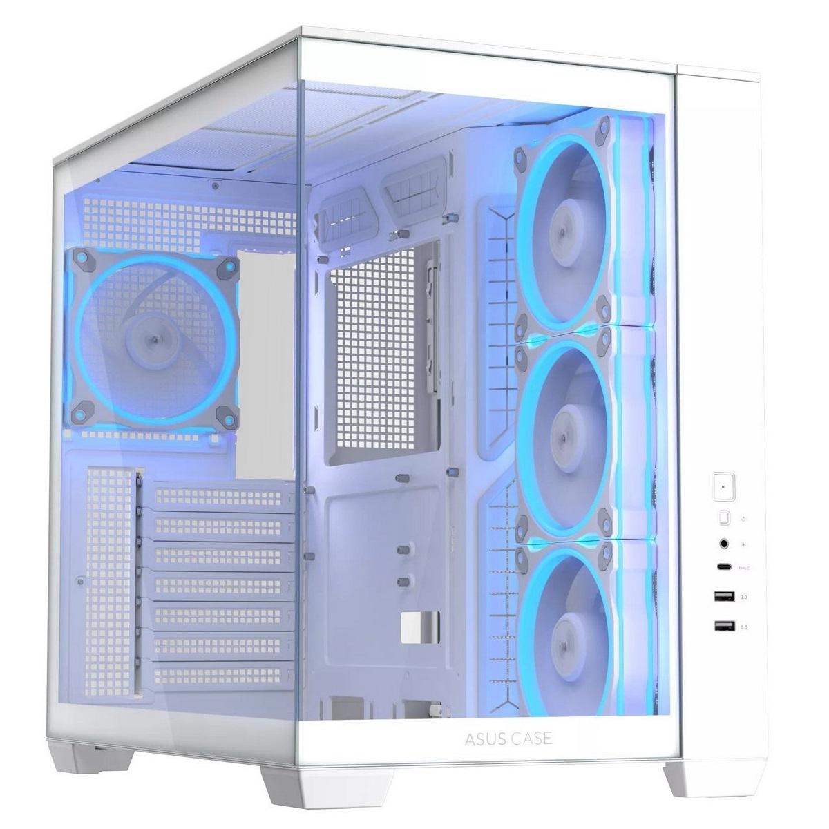 Корпус для ПК Asus A32 Plus Midi-Tower PSU ATX/MicroATX/Mini-ITX ARGB White (90DC00S3-B19000)