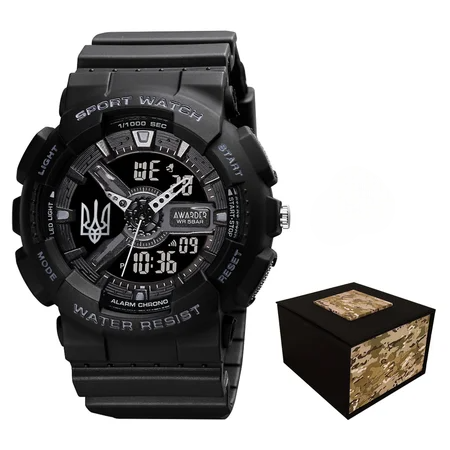 Наручные часы Awarder 005 Трезубец серебро Black (379)