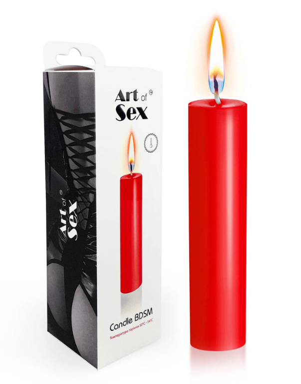Свеча восковая Art of Sex низкотемпературная M 15 см Красный (SO5957)