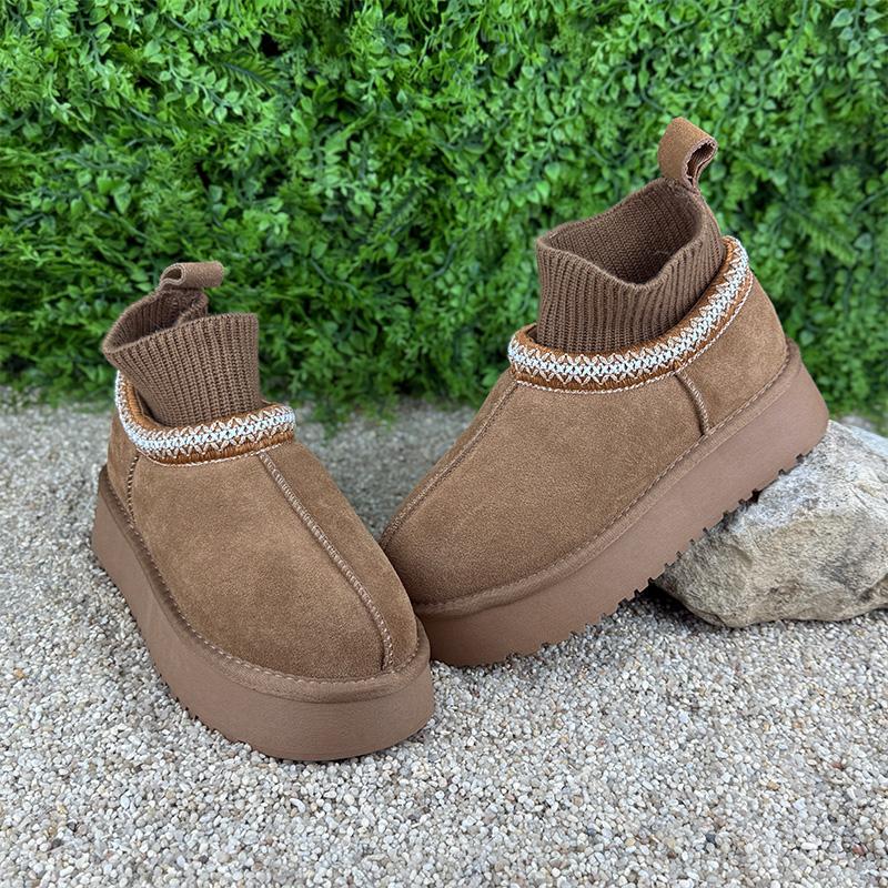 Уги жіночі замшеві на платформі Е-0010515-40 p. 36 23 см Коричневий (112408612)