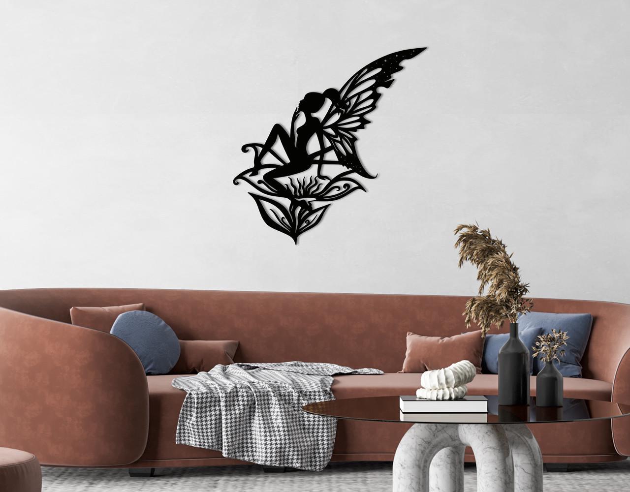 Декоративное панно на стену Upwood Decor Fairy on A Flower 50х50 см Black (1522463513)